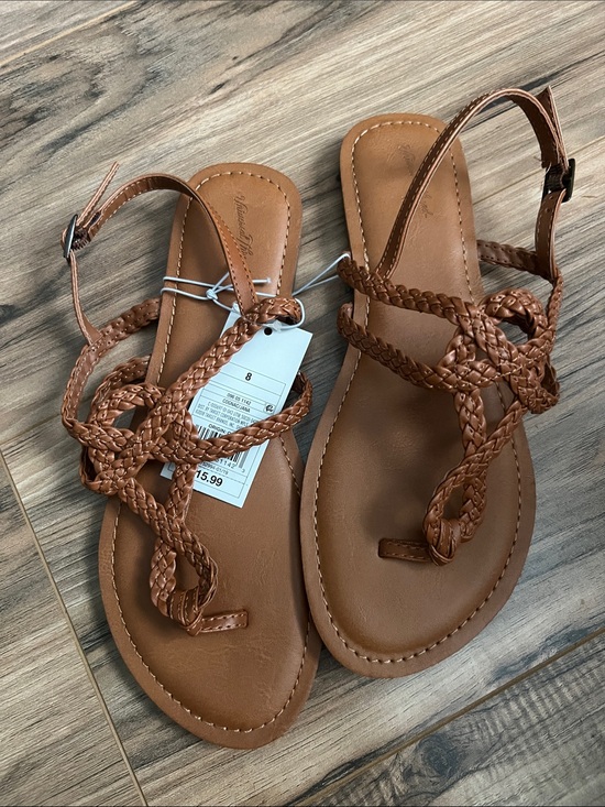 Threshold Shoes - Braided Strap Brown Women's Sandals